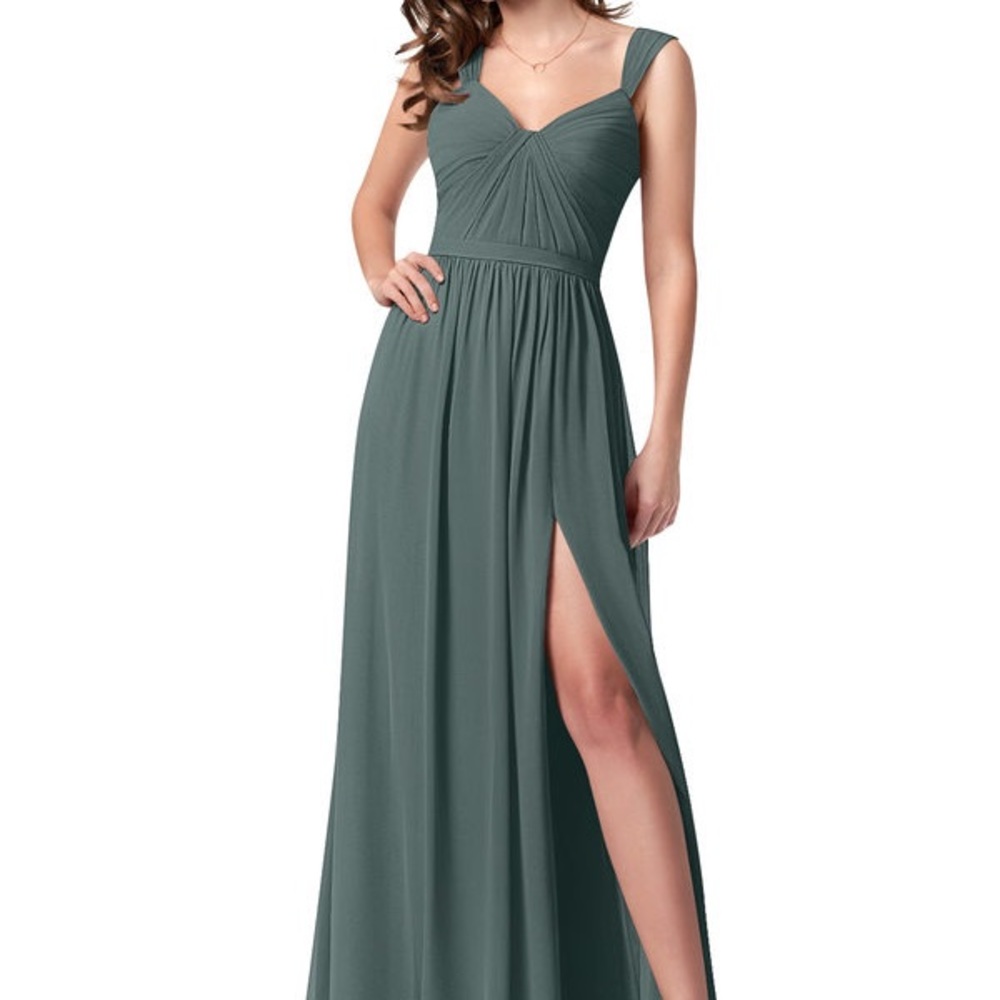 Azazie Pewter Bridesmaid Dress